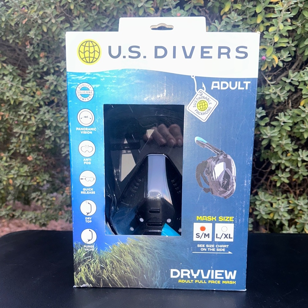 U.S. Divers Dryview full-face snorkeling mask-brand new, never used